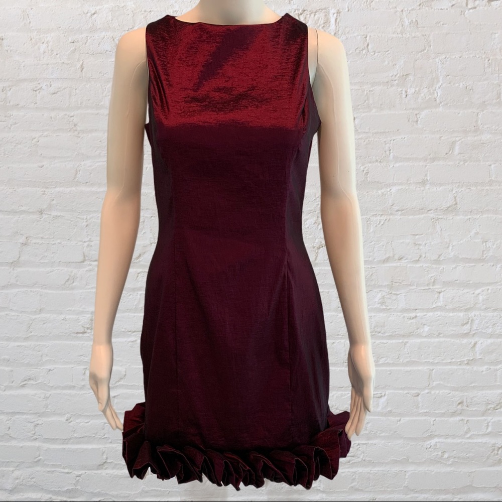 Jessica McClintock Plum Satin Cocktail Dre…